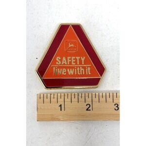 John Deere 1989 Safety Live With It Belt Buckle with 1968 Deer Trademark Logo